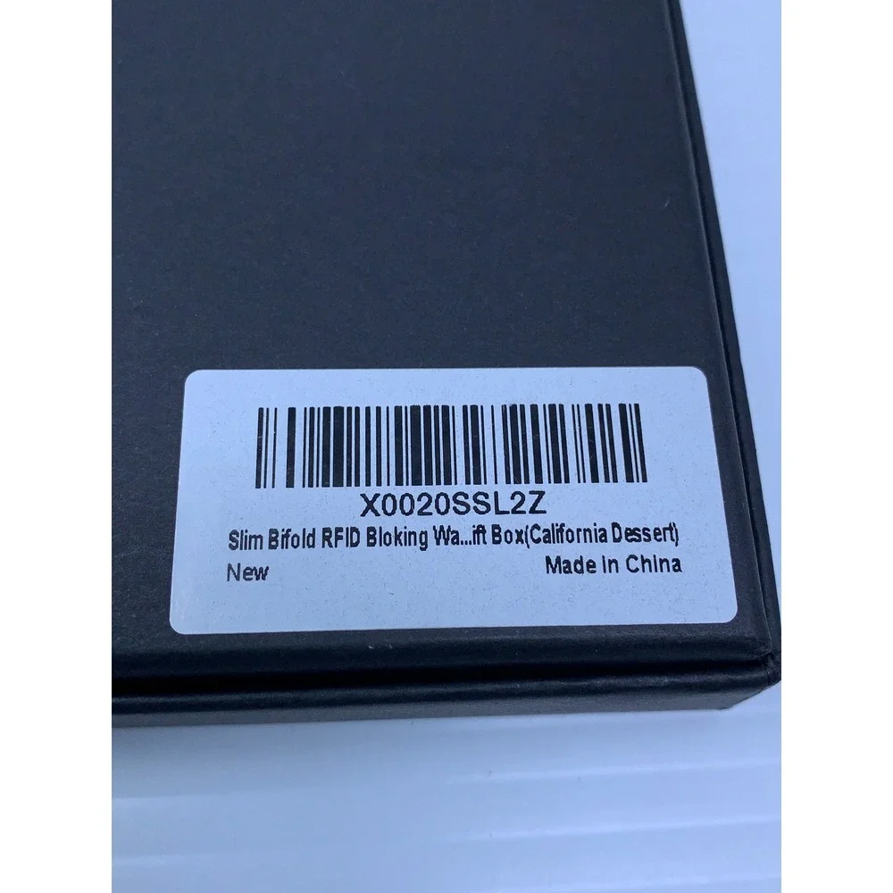 Claasico Mens OS Tan Leather RFID Blocking Slim Bifold Wallet NWB